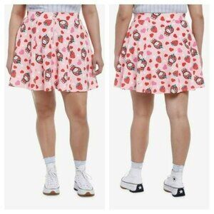 Hello Kitty Skirt Sanrio Strawberry Pink Heart Skirt Plus Size 4X skater NEW